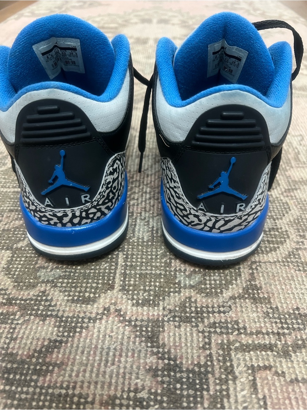 Nike Air Jordan 3 Retro Sport Blue Men’s Size 8.5 Sneakers NEW !!! - Picture 7 of 8